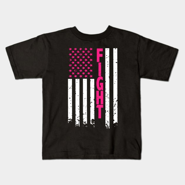 american flag fight Kids T-Shirt by clownverty